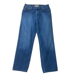 Tommy Hilfiger Boyfriend Jeans Womens 8 Blue Denim Cotton Blend Mid RIse Zip Fly